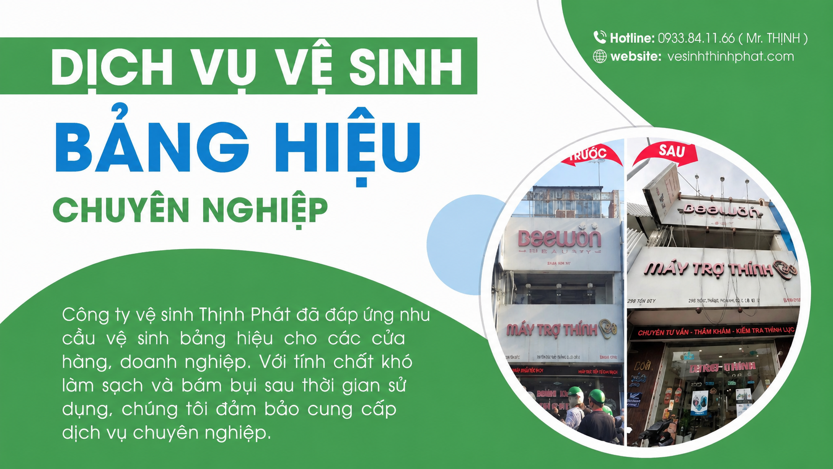 Thịnh Phát cung cấp dịch vụ vệ sinh bảng hiệu quảng cáo chuyên nghiệp tại TPHCM